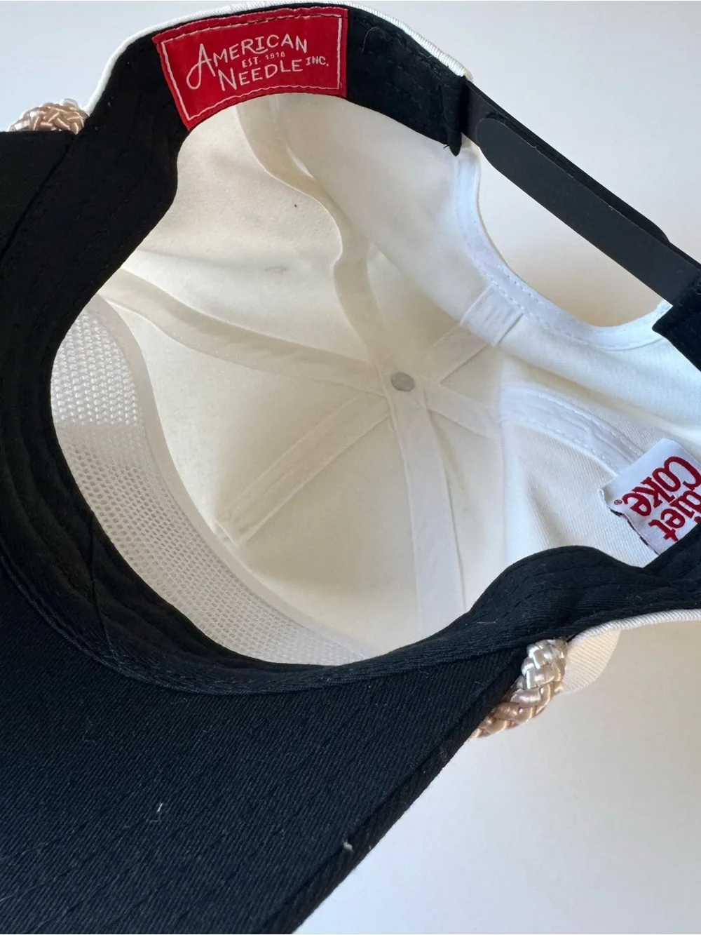 Diet Coke American Needle Rope Hat Snapback White Black Retro Cap